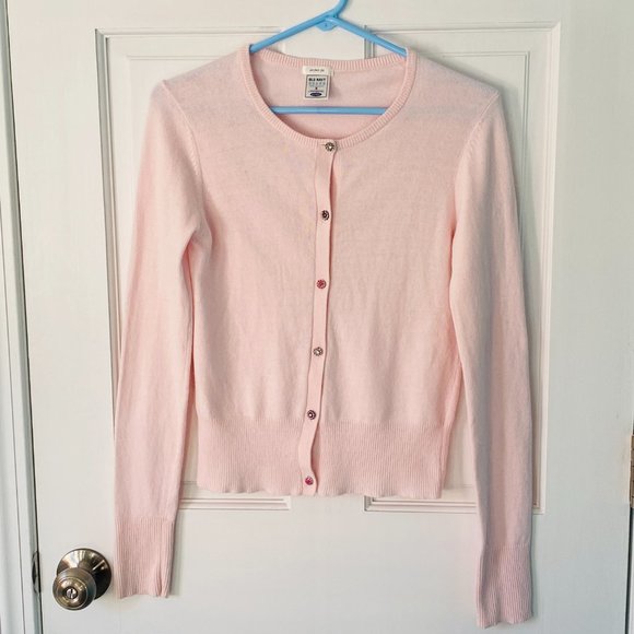 Angora Blend Perfect Fit Cardigan with Multicolor Rhinestone Buttons (size S) - Picture 6 of 12